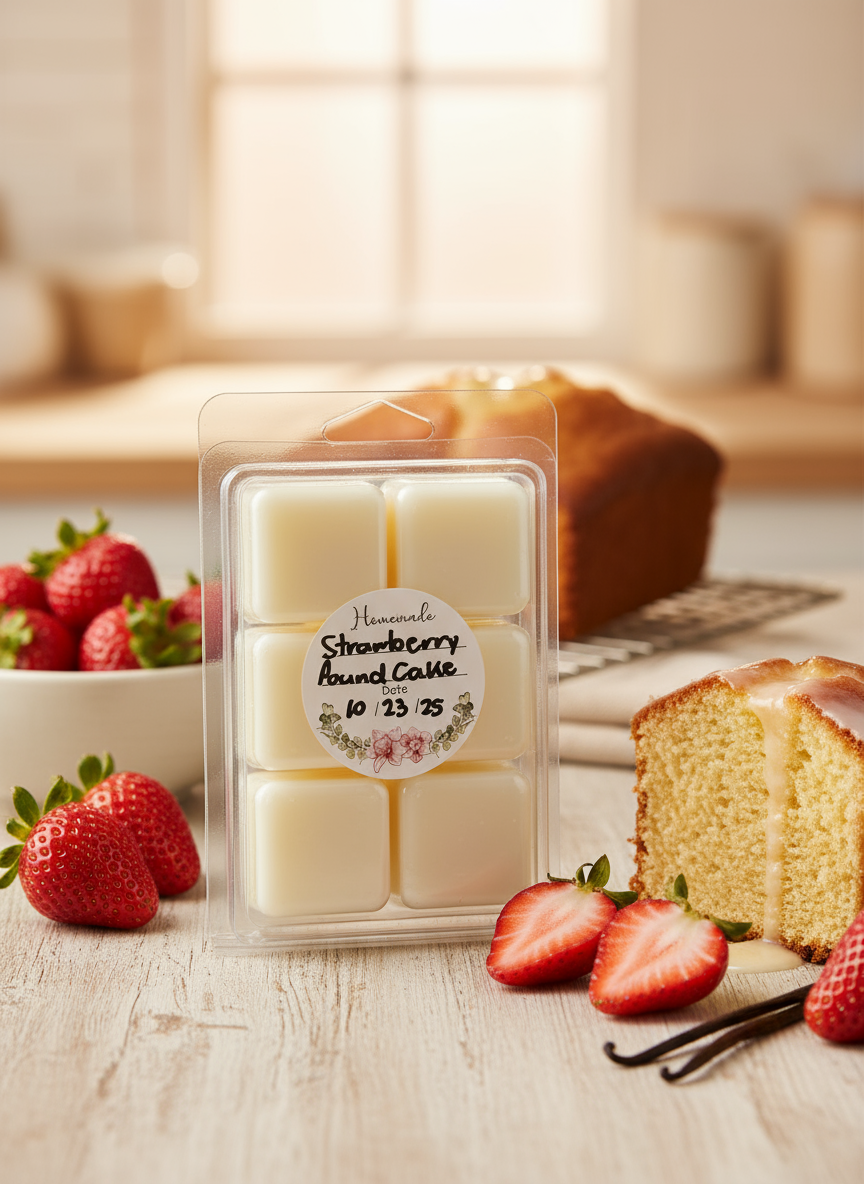 Strawberry Pound Cake Background